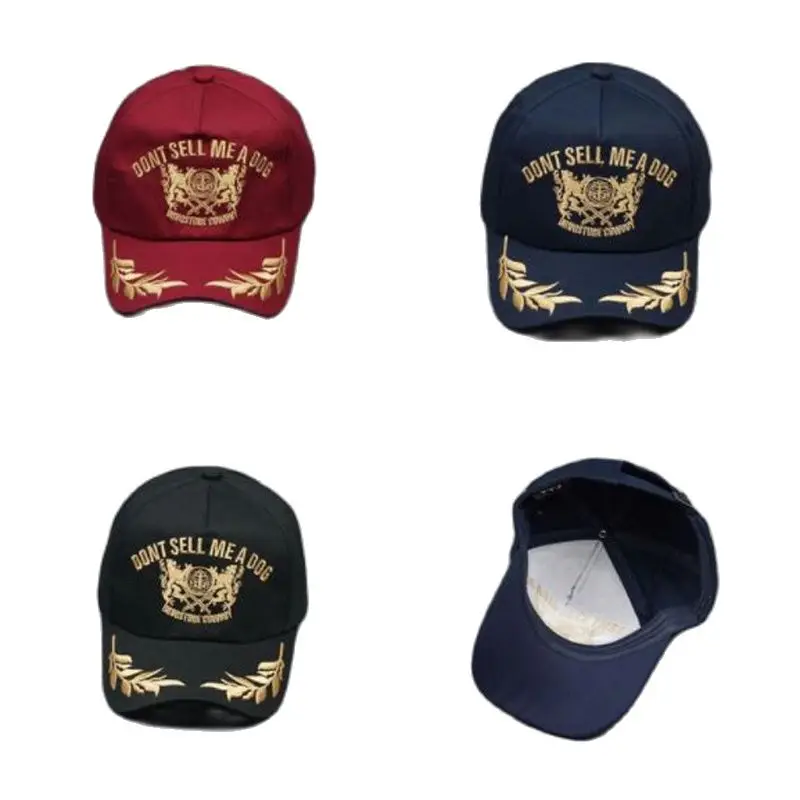 1pcs Korean Version Of The Gold Embroidery Baseball Caps Men And Women Fashion Peaked Cap Sun Hat 3Color Wholesale