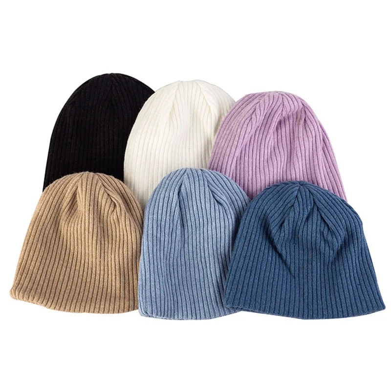 

Children's Cotton Solid Color Ribbing Beanies Baby Soft Casual Elasticity Boys Girls Caps Toddler Fashion Skullies Hats Bonnet