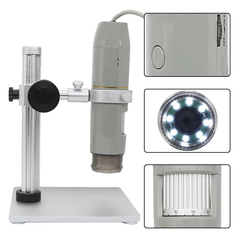 Portable 500X Polarized Light USB Microscope 5.0MP Digital Video Camera with 8LED for Semiconductor Testing