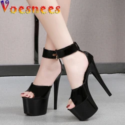 Brand New Women Party Shoes Summer Sandals Patent Leather  Gladiator Thin Heels T-tied Pole Dance Shoes sexy High-heels Stripper