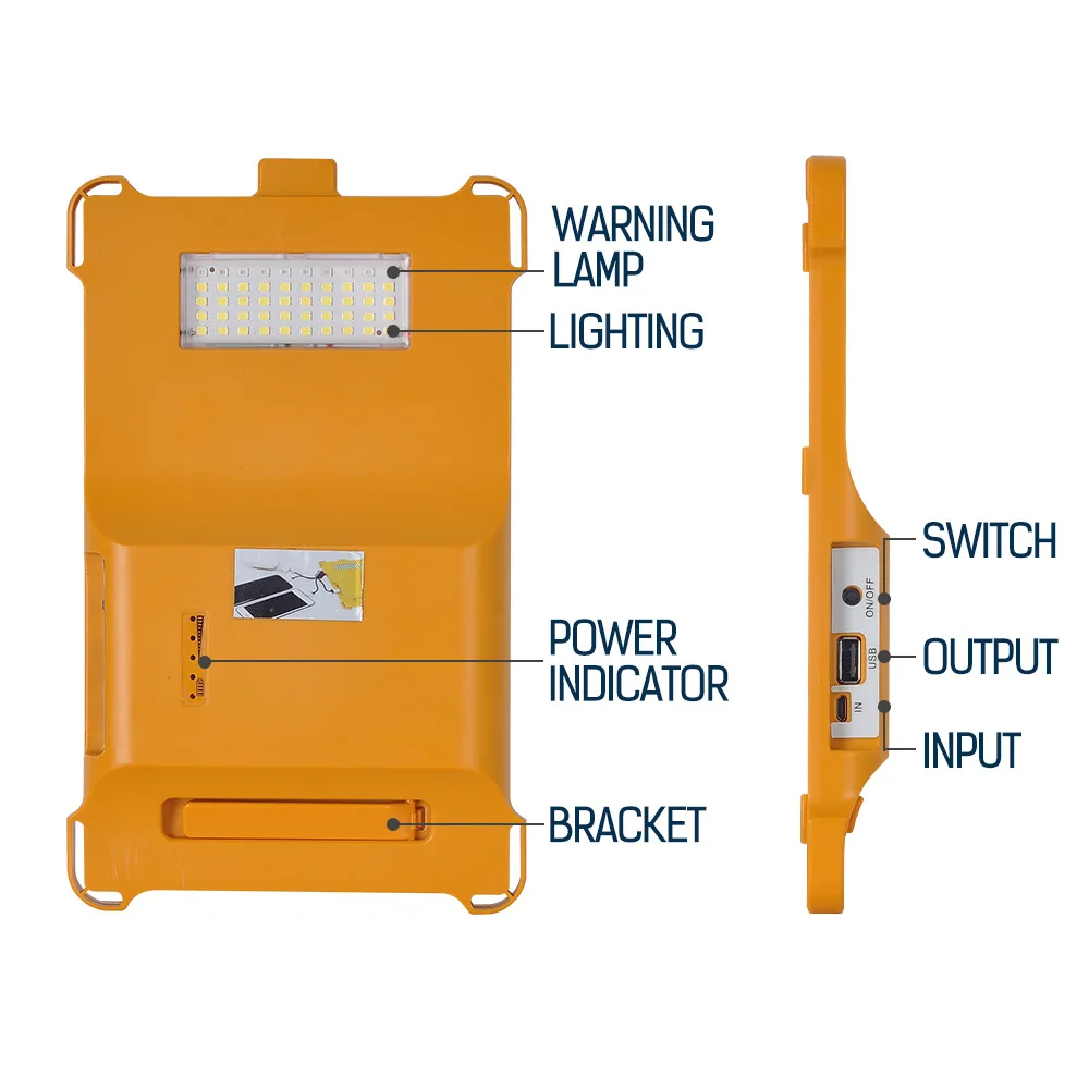 Solar camping tent flood light LED spotlight portable super bright emergency night market light support mobile phone charging