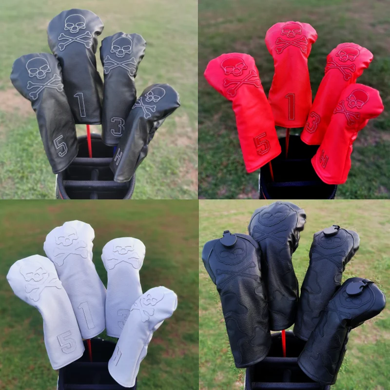 High quality skull personalized golf club head cover protective cover ball head cap cover universal