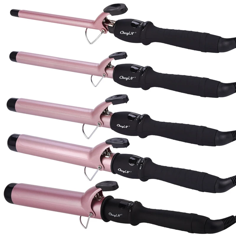 

13-38mm Professional Temperature Setting Hair Curling Iron LCD Screen Electric Curler Long Tong Wand