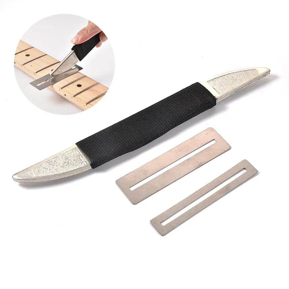 Guitar Frets Curved File Frets Grinding Tool + File Cover + Protective Gasket Guitar Fret File Musical Instrument Accessorie