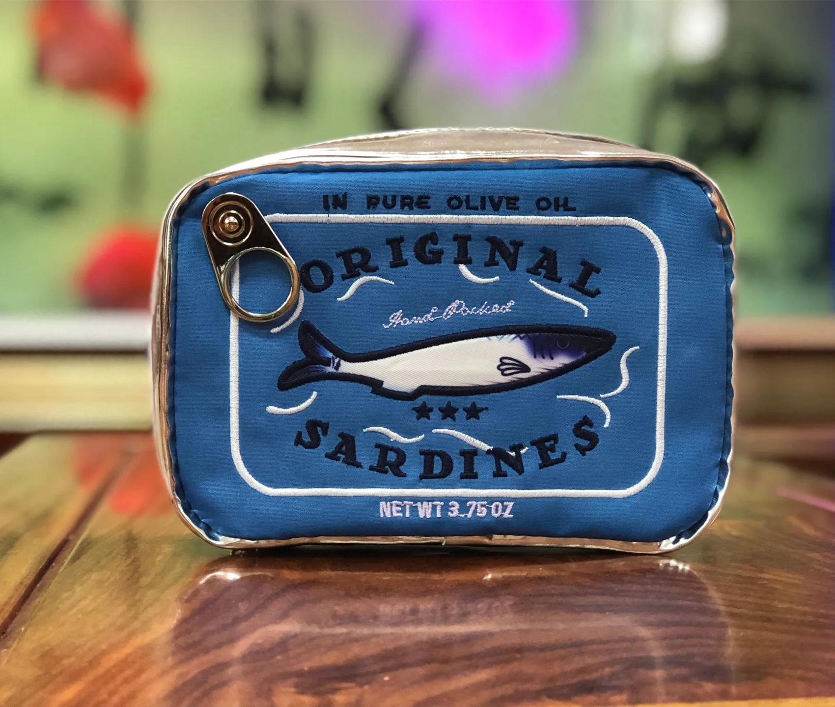 Cute Sardine Canned Food Storage Bag Cosmetic HandBag Creative Cat Fish Canned Cosmetic Bag Lipstick Bags