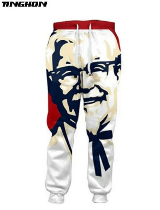 XS-7XL  New Men/Womens KFC Colonel Funny 3D Print Fashion Tracksuits Crewneck Hip Hop Sweatshirt and Pants 2 Pcs Set Hoodies