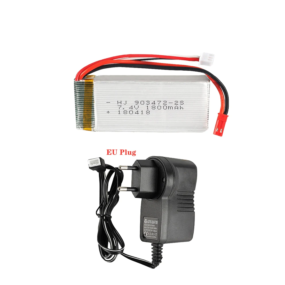 7.4V 1800Mah Lipo Batterij En Lader Set Voor Wltoys L959 L969 L979 L202 L212 1/12 2.4G Rc truck Rc Auto WL912 Rc Boot Speelgoed Onderdelen