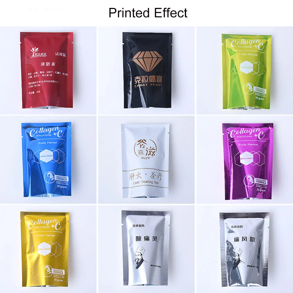 free ship 100pcs 5x7cm coloured aluminum foil bag mask bag food bag liquid bag potable flat pocket Sealing bag