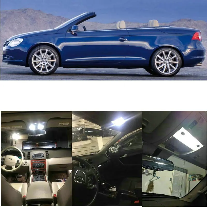 

LED Interior Car Lights For VW eos 1f7 1f8 cabrio fox 5z1 5z3 hatchback car accessories lamp bulb error free