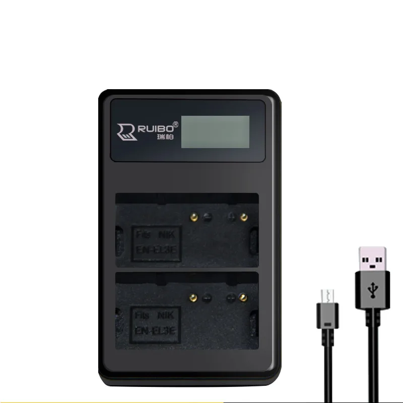 

EN-EL3e EN-EL3a EN-EL3 ENEL3 MH-18 MH-18a LCD USB Dual Battery Charger for Nikon D700 D300s D300 D200 D100 D90 D80 D70s cameras