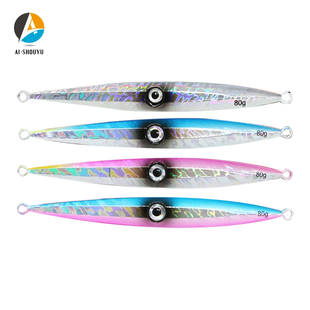 AI-SHOUYU NEW Metal Fishing Lure 40g 60g 80g 100g 150g 200g Slow Jigging Lead Head Lure Hard Fishing JiggingTackle Sea Lure