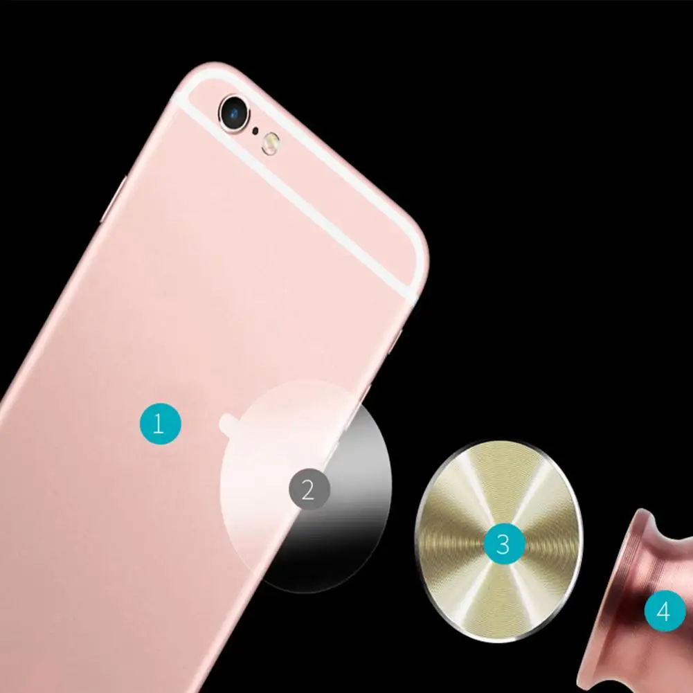 Placa de Metal magnética de mano de obra fina, pegatina de hierro magnética, soporte para teléfono automático, hoja de hierro magnética