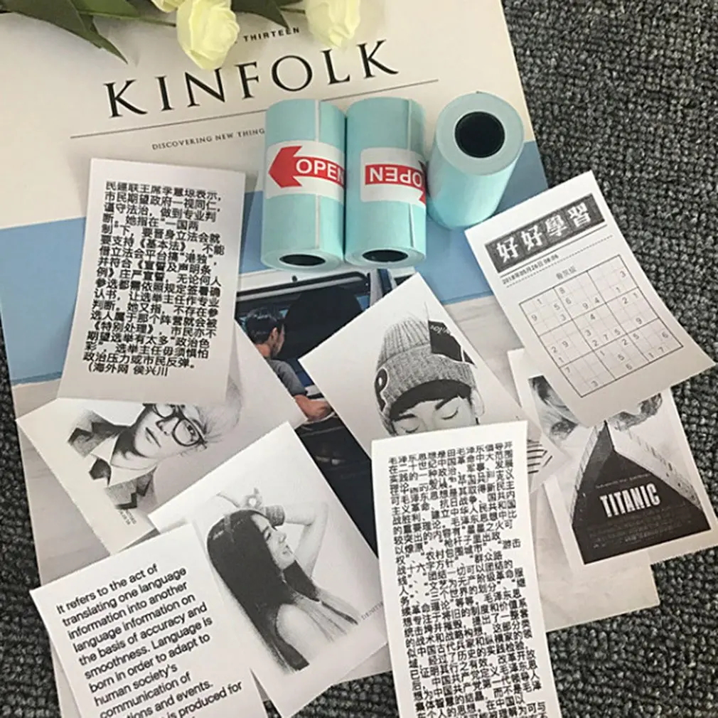 3 Roll/SET Durable Printing for Paperang Sticker Paper Photo Paper for Mini Pocket Photo Printer Bill Receipt Papers