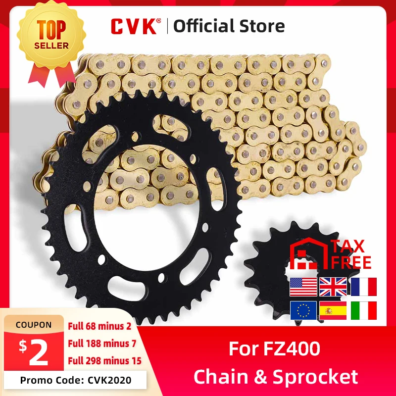 CVK A Set Front And Rear Chain Sprocket Gear Disc Wheel Kit For Yamaha FZ400 FZ 400 Motorcycle Accessories