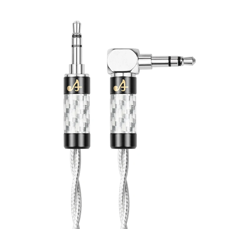 ATAUDIO Silber Hifi AUX kabel Männlichen Kabel Hohe Qualität 3,5mm zu 3,5mm stecker Audio kabel aux kabel 5