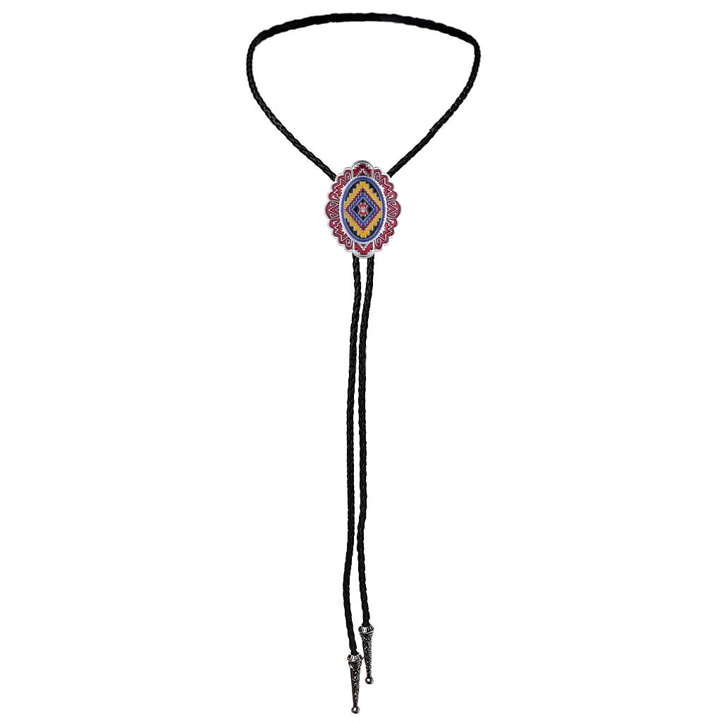 Natural Stone Scorpion Bolo Tie for Man Indian Cowboy Western Cowgirl Leather Rope Zinc Alloy Necktie