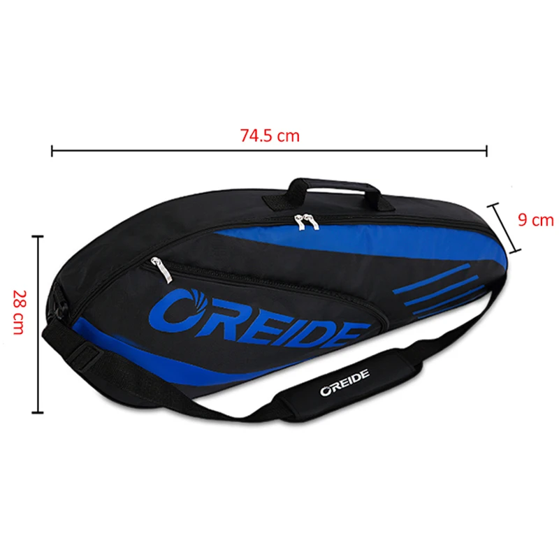 Waterproof Badminton Bag Racket Tennis Backpack Large Capacity For 3-6 Rackets Single Shoulder Lightweight Sports Accessories