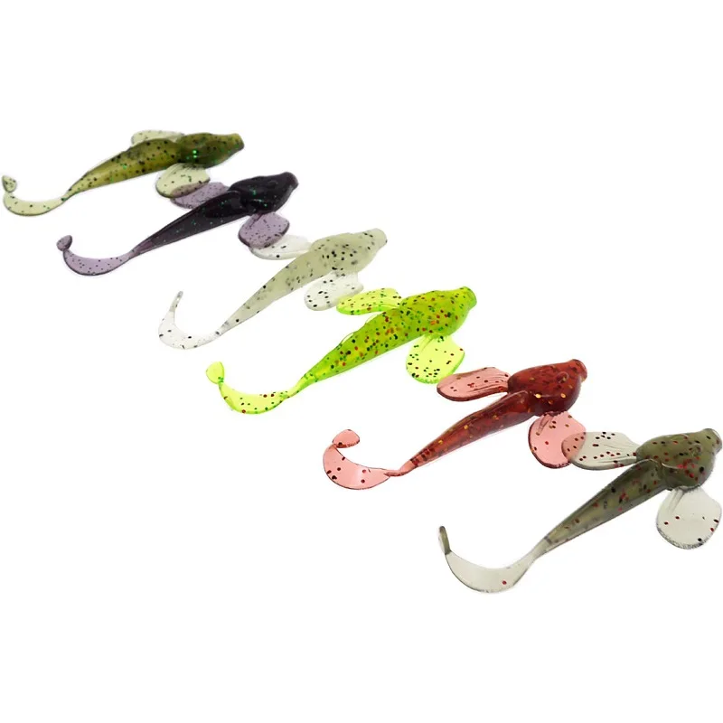 Angelköder, weicher Köder, 8 cm, 4,3 g, Sichelschwanz, Kunstköder, Simulation Fischwurm, Lot 6–10 Stück, Verkauf – Detail 2