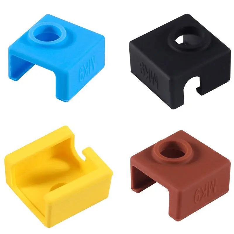 3D Printer MK8 Protective Silicone Sock Cover Case for Ender 3 Heater Block of CR10,10S,S4,S5 Anet A8 MK7/MK8/MK9 Hotend