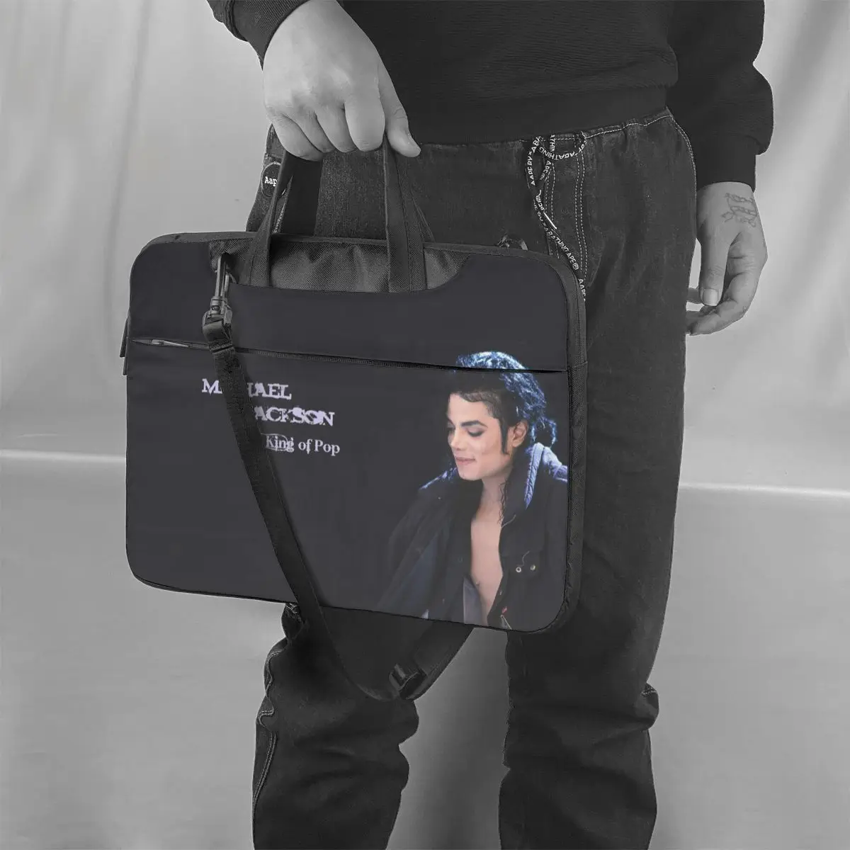 Torba na laptopa Michael Jackson torba ochronna na komputer Vintage torba na laptopa Crossbody