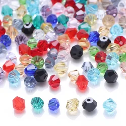Tsjechische Glas Bicone Kralen Zwart 2/3/4/6/8Mm Facet Kristal Losse Kralen Diy voor Sieraden Maken Levert Handwerken Accessoires