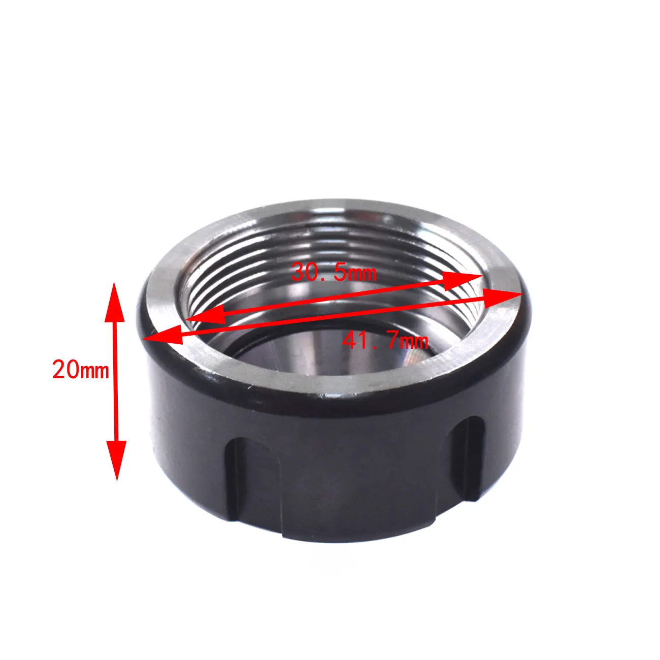 Pouvoir ER25UM Type Collet Clamping Nut for CNC Milling Chuck Holder Black NEW