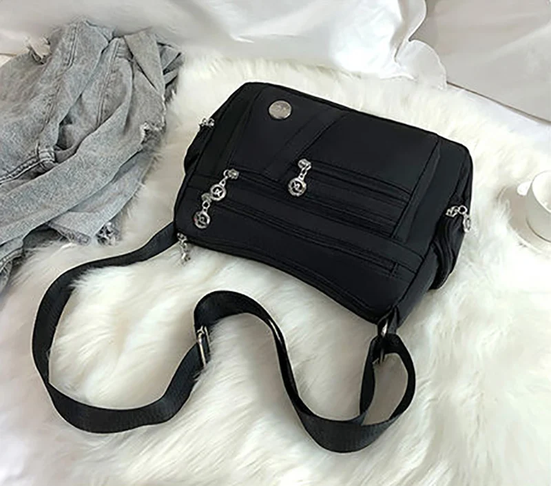 Neue Casual Große Kapazität Schulter Taschen Für Frauen Wasserdichte Oxford Multi-Zipper Umhängetasche Für Mutter Einkaufen Handtasche – Detail 21