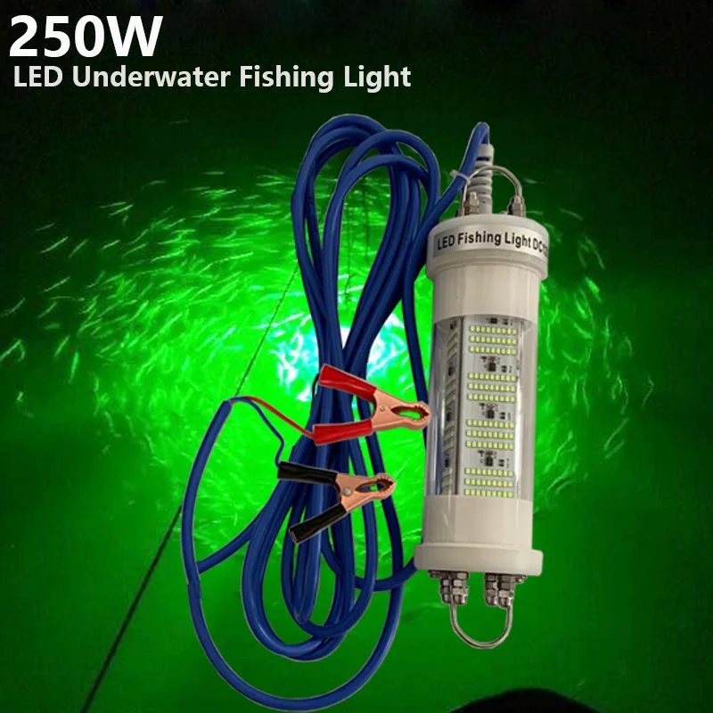 Dimmable 140W-400W DC12V Deep Drop Fishing Light Multi Color Underwater Fish Attracting Lure LED Fishing Bait