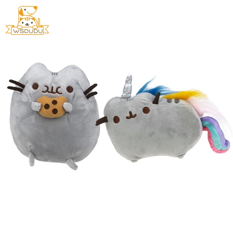 Kawaii Chubby Cat Cute Cartoon Fat Kitten Plush Stuffed Toys Soft Pillow Cookie Rainbow Animal Dolls Cuddly Decor Children Gifts