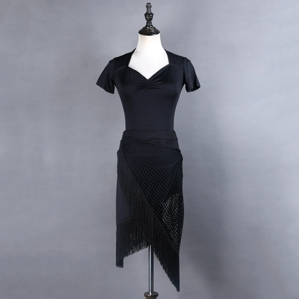 Jupe à franges en maille pour femme adulte, Costume de danse latine, Sexy, pour salle de bal, Tango, Salsa, Rumba