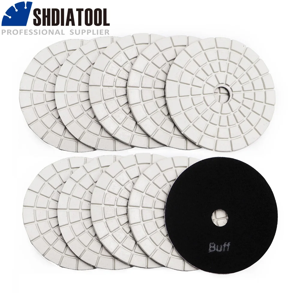 

SHDIATOOL 4" wet diamond polishing pads for stone granite 100mm grinding discs