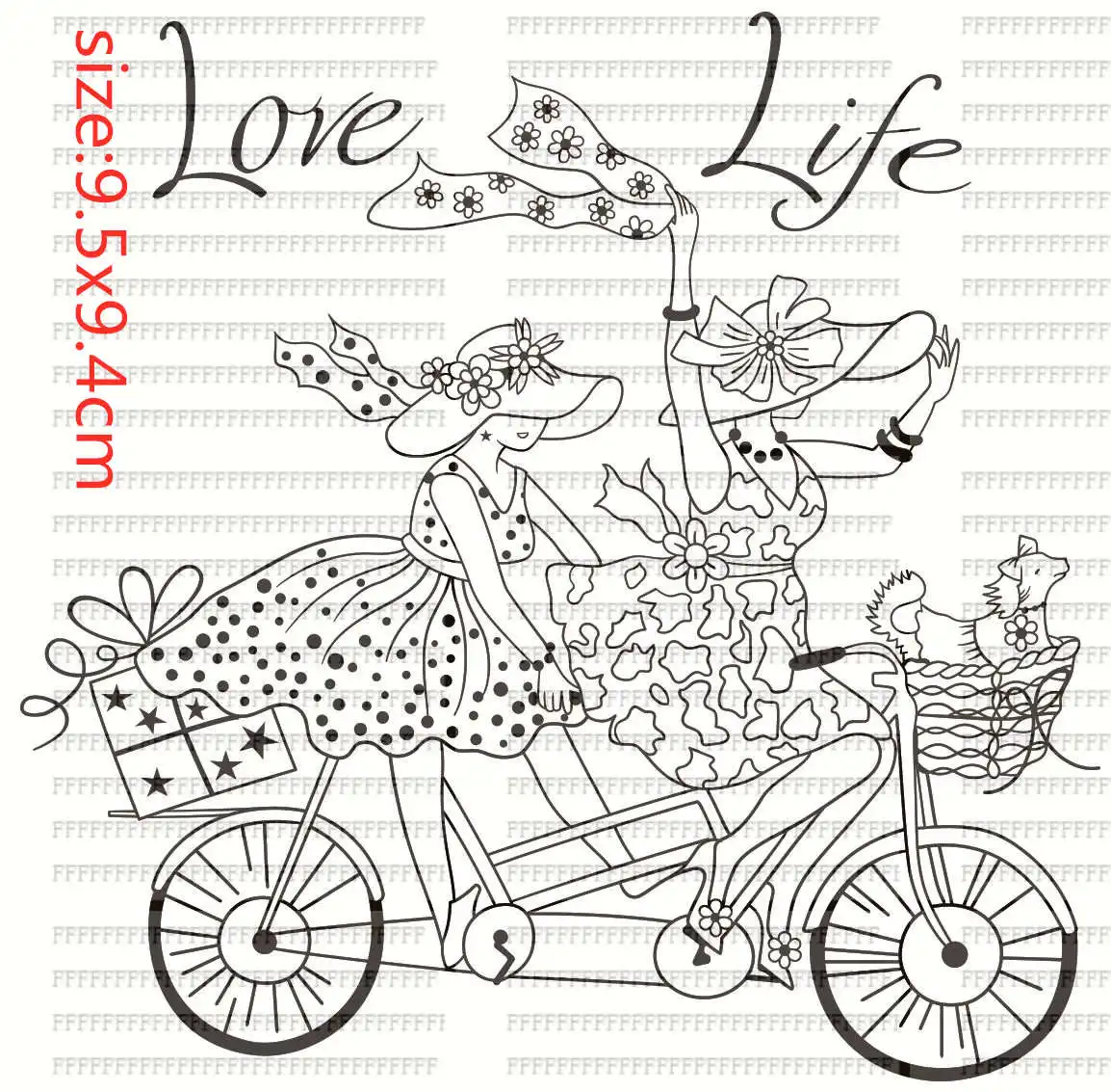 Women On Cycles Transparent Silicone Rubber Stamp And Metal Die Sheet Cling Scrapbooking DIY Cute Pattern Photo Album