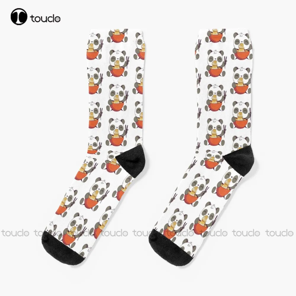 

Panda Eating Ramen - Cute Kawaii Noodles Socks Boot Socks For Women Christmas Gift Custom Unisex Adult Teen Youth Socks