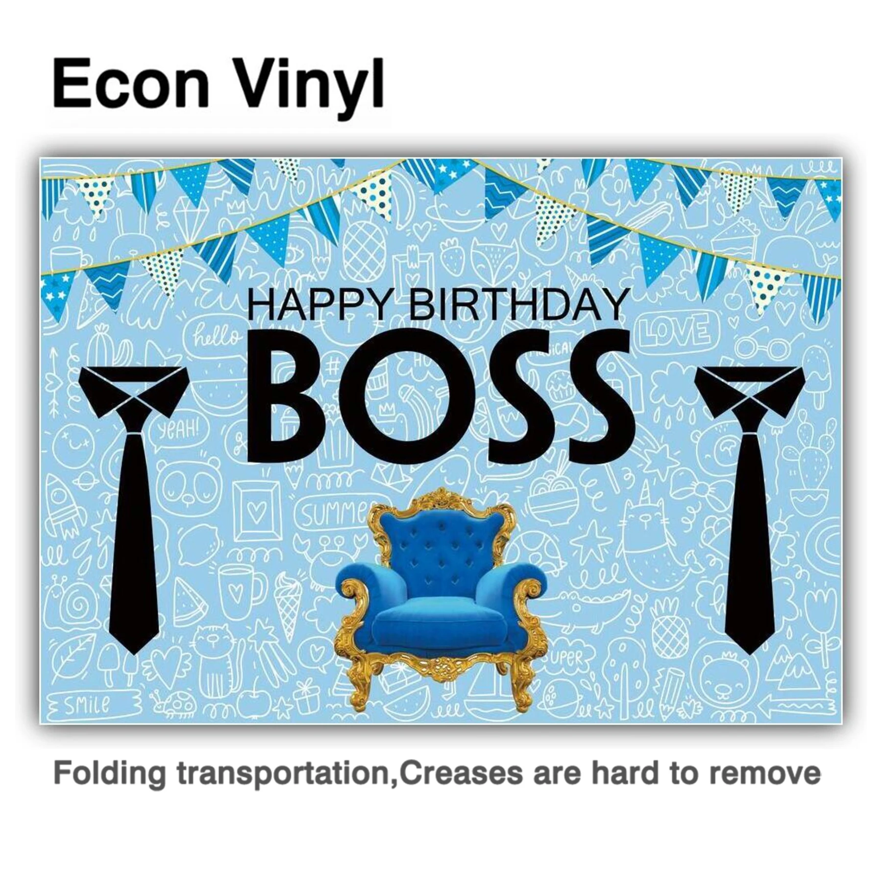 Allenjoy-Fondo de fiesta con temática de jefe para niños, telón de vinilo personalizado para eventos de cumpleaños, Baby Shower, pancartas fotozone