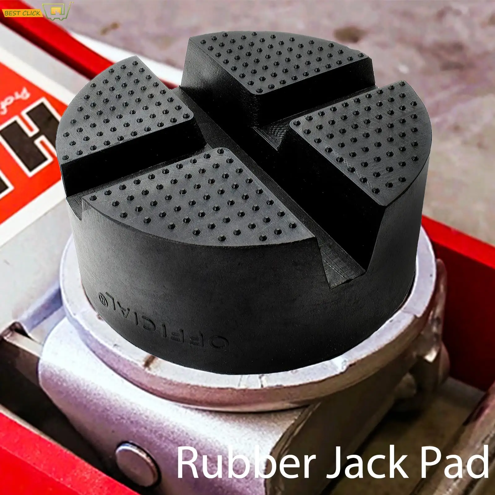 Car Universal X-Slot Jack Pad Rubber Frame Rail Adapter Protector For Pinch Weld Side Car Lifting Anti Slip Design 10x10x4.7cm