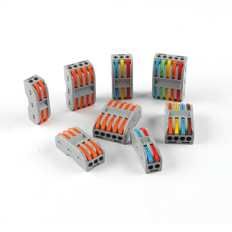 

5/10/30/50/100PCS 222 in-line Nylon Quick Wire Connectors Terminal Block Push-in cable bridging connector SPL-2/3/4/5