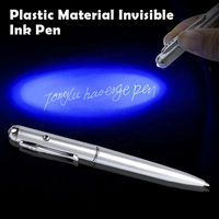 Hot 1PC Plastic Material Invisible Ink Pen Ballpoint Pens Office School Supplies With Uv Light Magic Secret Writing Ballpoin Pen