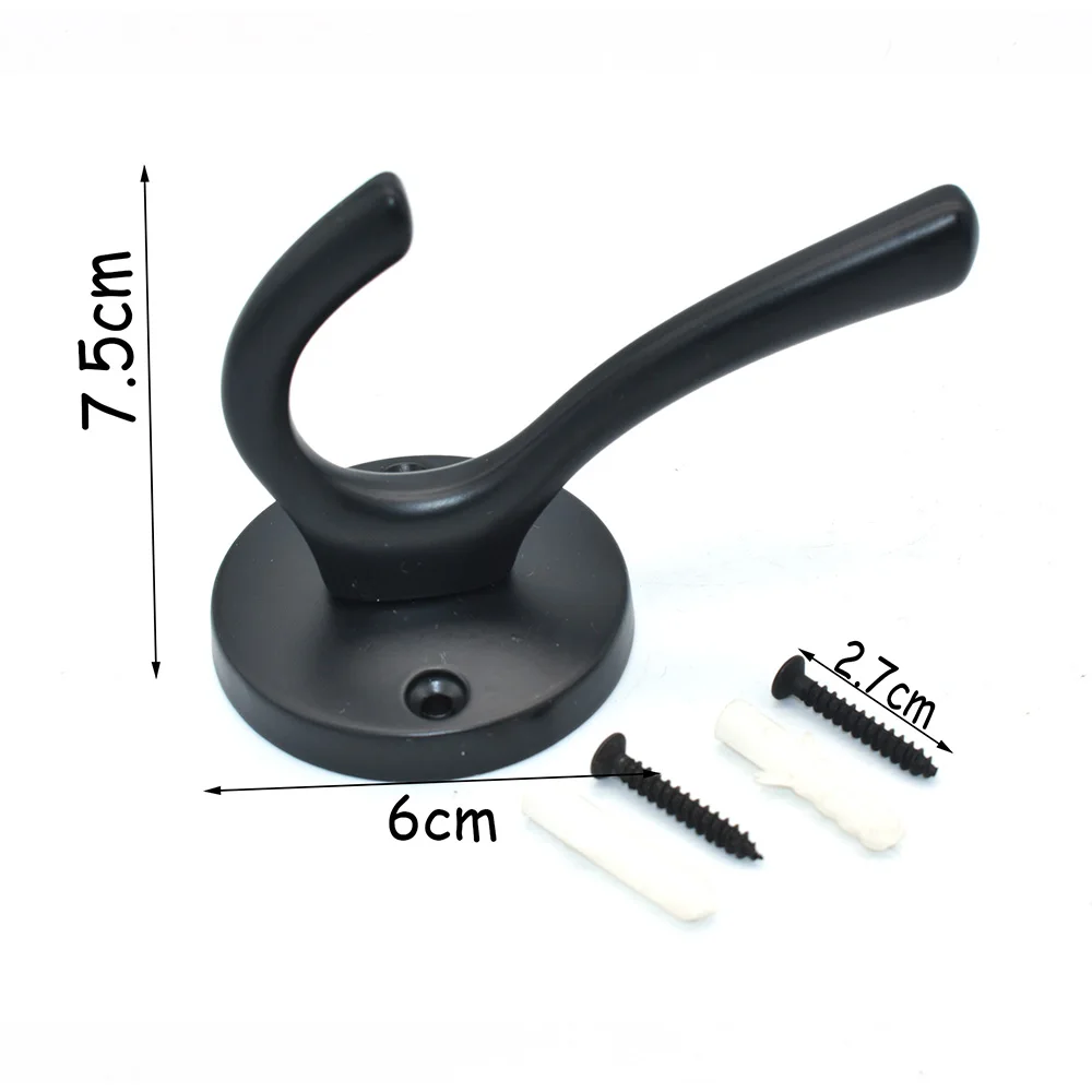 Metal gun black Wall Hook Set, Wall Hook Rack with screws, Decorative Hooks,cast iron wall hooks,Wall Mount for hanging