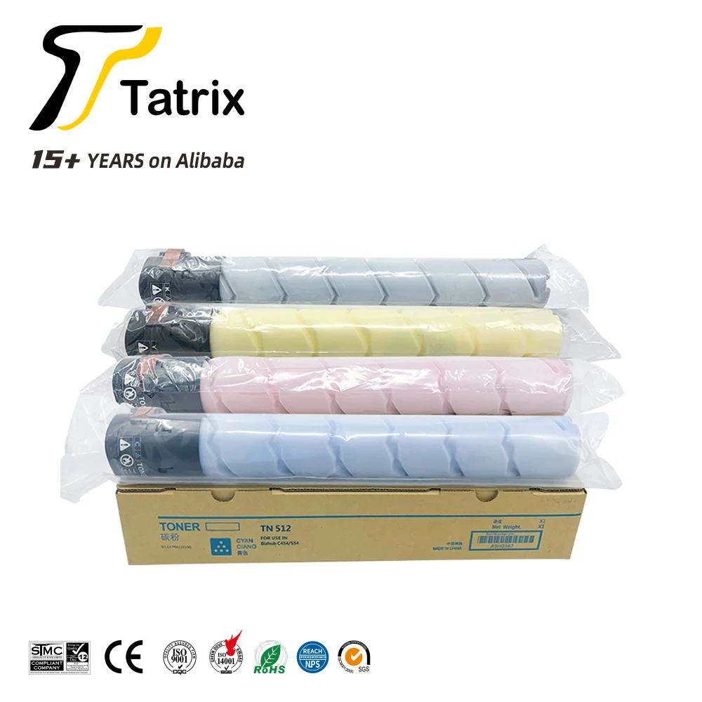 

Tatrix TN512 TN-512 TN 512 Premium Compatible Laser Color Toner Cartridge for Konica Minolta ADC456 ADC556 Bizhub C454e C554e