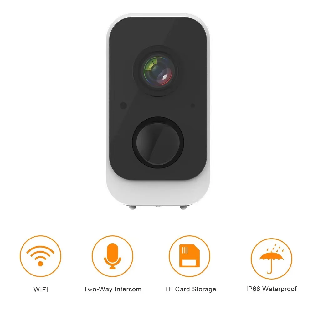 Saikiot Tuya Smart 2MP 1080P WIFI Battery Camera Two Way Audio PIR Motion Detect Camera