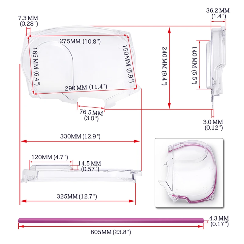 Clear Cam Gear Timing Belt Cover Housing Engine Transparent Gear Housing Fit For Mitsubishi EVO 9 4G63 Auto Modification Parts