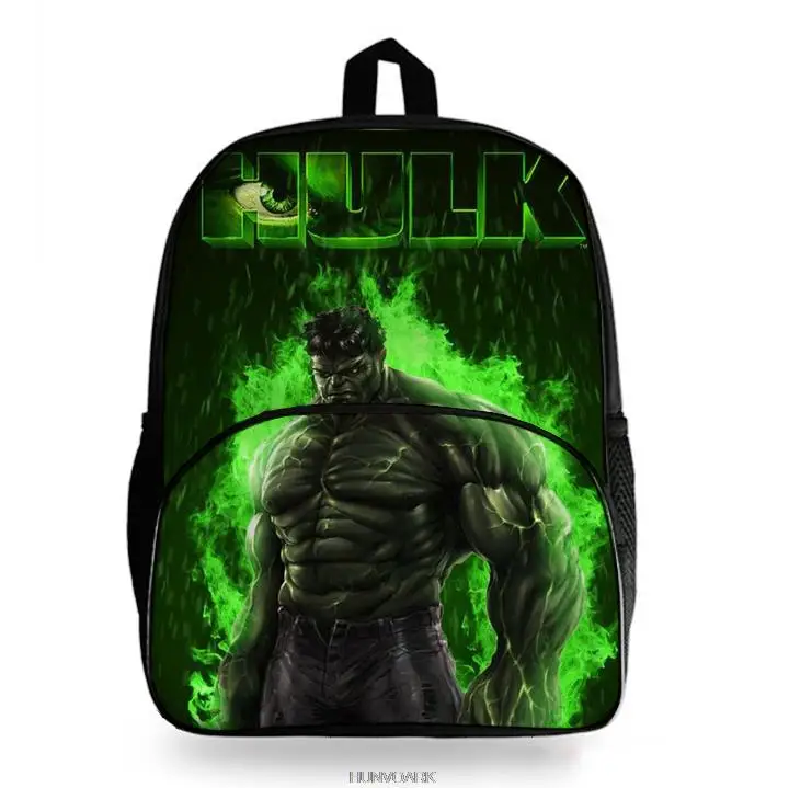 3D Print Children School Bags Kids Hulk Teenager Boys Girls School Backpack 16inch Primary Mochilas