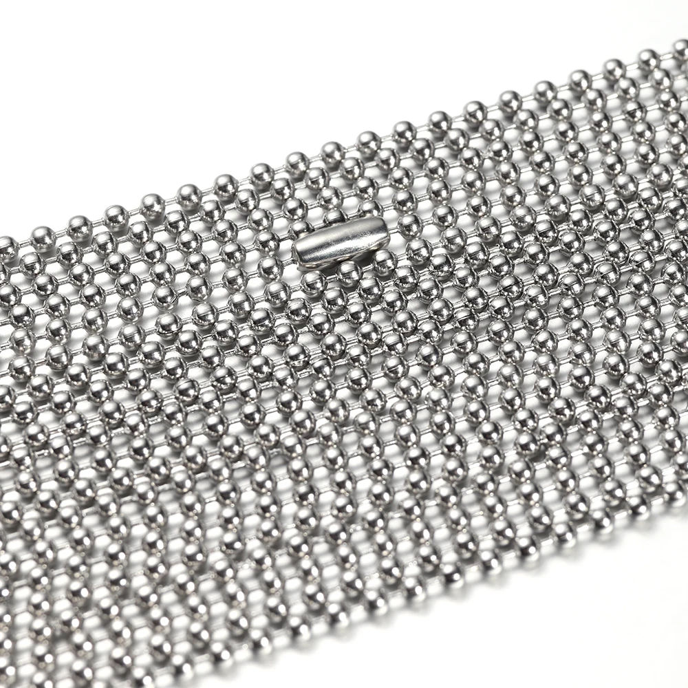 Semitree 10pcs/lot 304 Stainless Steel 60cm Ball Chain Necklaces Keychains for DIY Jewelry Findings Making Wholesale Chains