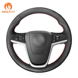 MEWANT Black Artificial Leather Steering Wheel Cover for Opel Astra J Mokka X Zafira C Insignia A CT Ampera I Cascada Meriva B