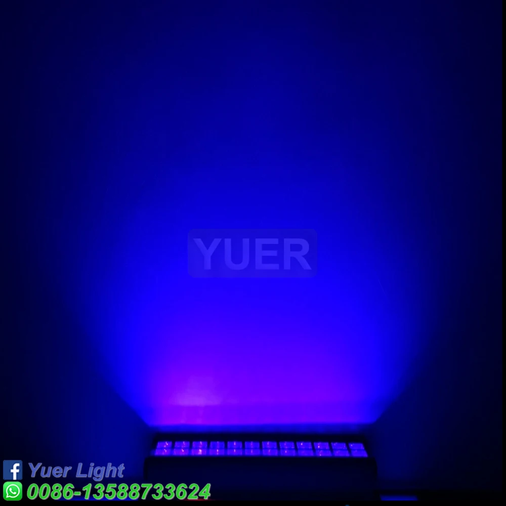 

24X3W LED Double Row UV Bar Stage Light DMX512 for DJ Club Disco Party UV Par light Purple Wall Washer Spot Light Dance Floor