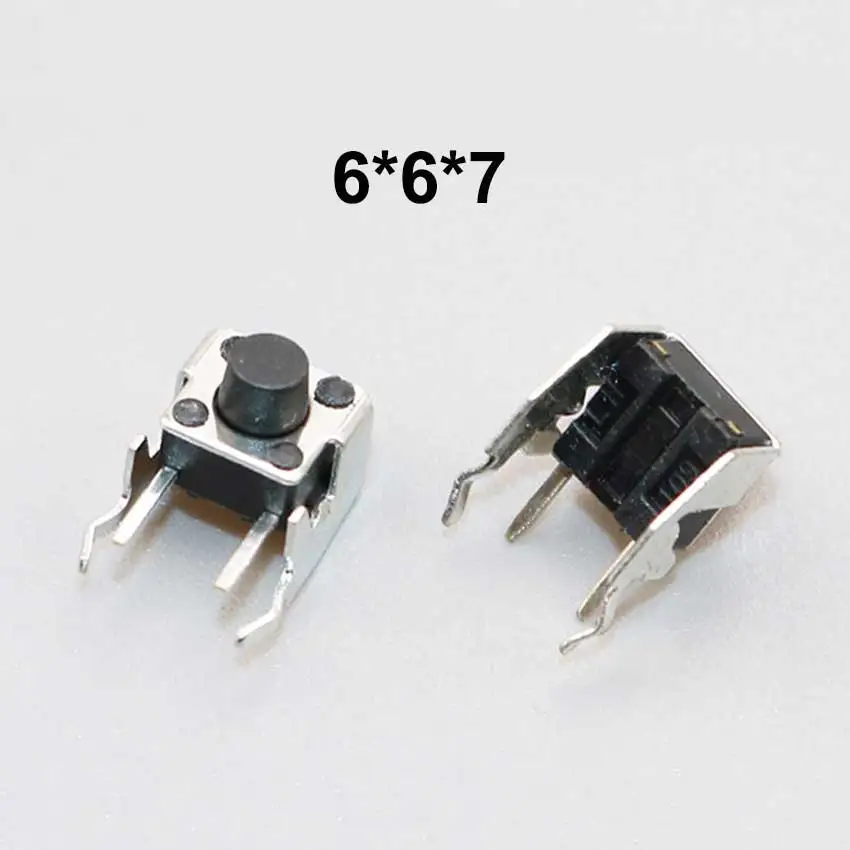 Cltgxdd 10PCS 6x6mm Panel PCB Momentary Tactile Tact Mini Push Button Switch DIP SMD 4pin 6*6* 4.3MM 5MM 6MM 7MM - 15MM 4*4*1.6