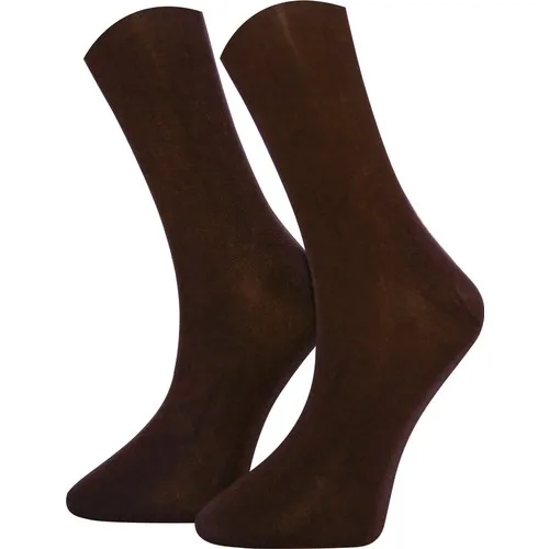 Adabella 6 Double Dark Coffee Men 'S Bamboo Seamless Socks