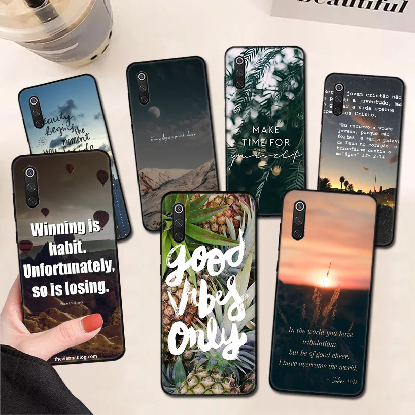 Bible Quotes Cheer Up Silicone Case Coque For Xiaomi Redmi Note 10 Pro 10S 9S 9 8T 8 8A 9A 9C 7 7A 6 6A 5 S2 Phone Shell Cover F