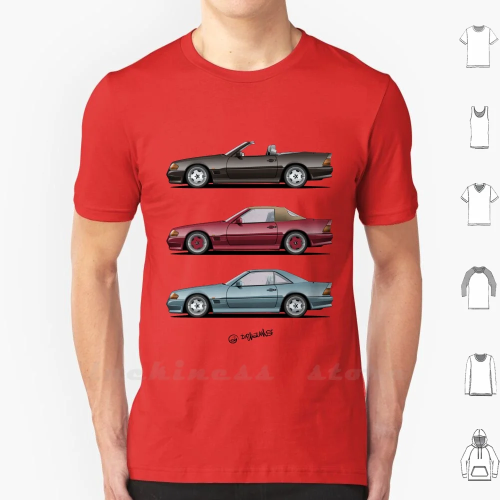 Classic T Shirt Cotton 6Xl Automotive Automotivearts Carposters Speedhunters Rauhweltbegriff Coupe Cabrio Sl Roadster Car W124