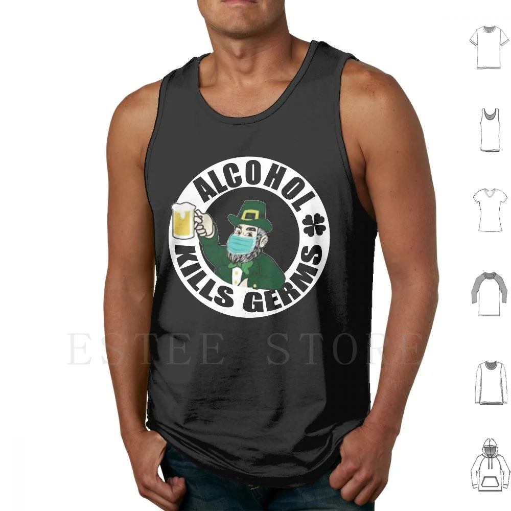 Забавные майки «Убийцы микробов» на День Святого Валентина, жилет без рукавов на День Святого Святого Дня Глупых Паддис 17, зеленый «Пьяные жизни имеет значение», черный